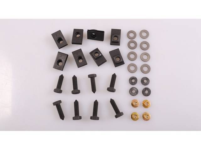 Rear Bumper Fastener Kit, 32-pc OE Correct AMK Products reproduction for (74-75)