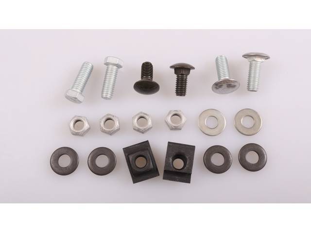 Rear Bumper Fastener Kit, 18-pc OE Correct AMK Products reproduction for (1966)