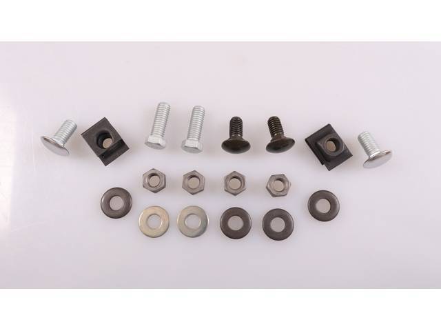 Rear Bumper Fastener Kit, 18-pc OE Correct AMK Products reproduction for (1967)