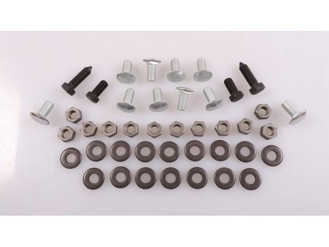 Rear Bumper Fastener Kit, 42-pc OE Correct AMK Products reproduction for (1970)