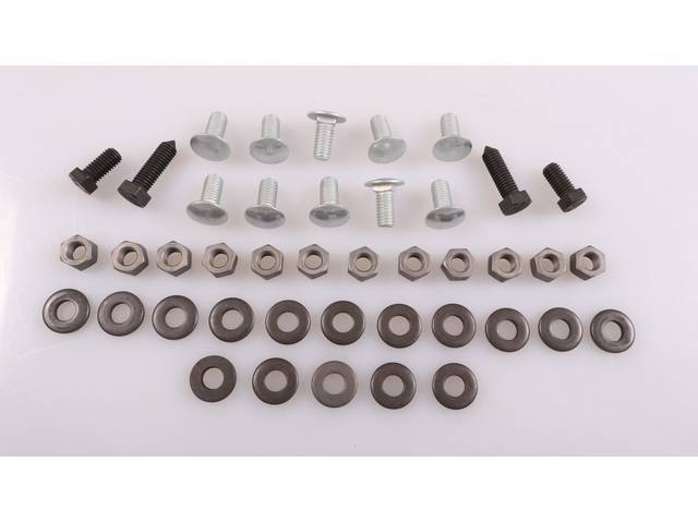 Rear Bumper Fastener Kit, 42-pc OE Correct AMK Products reproduction for (71-72)