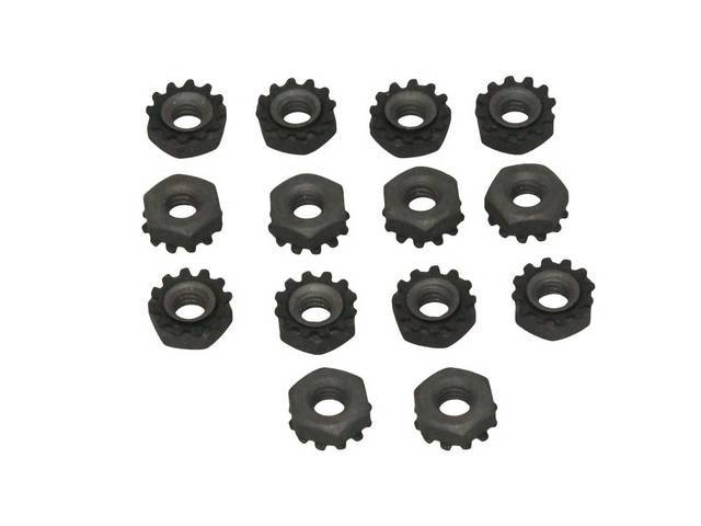 FASTENER KIT, Bumper Pads, Rear, (14) Incl Ext Keps Nuts