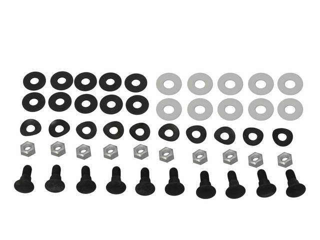 FASTENER KIT, Head Light Assemblies, Assembles the inner and outer head light shells w/ the cushions, (50) Incl CRG Bolts, Nuts and Washers