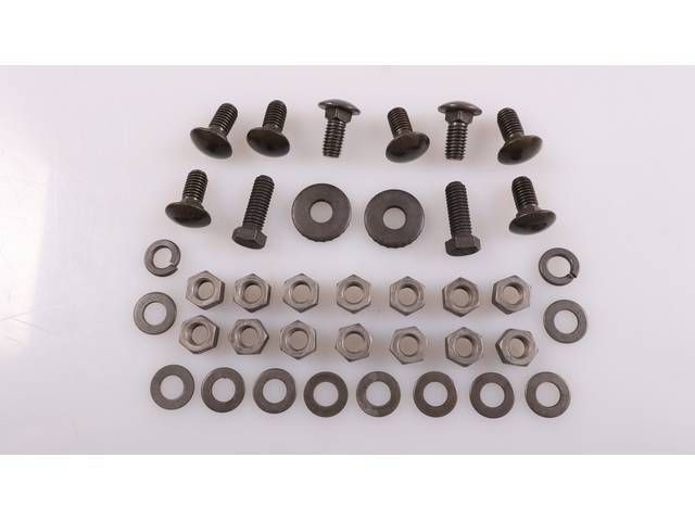 Front Bumper and Upper Reinforcement Fastener Kit, 38-pc OE Correct AMK Products reproduction for (71-72)