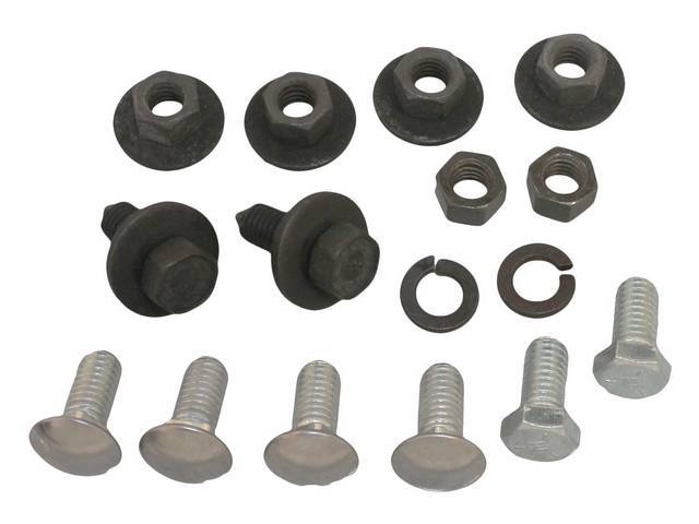 FASTENER KIT, Bumper, Front, (16) incl SS capped bolts, CONI KEPS nuts