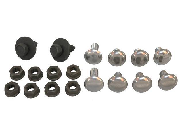 FASTENER KIT, Bumper, Front, (18) incl SS capped bolts, CONI SEMS and CONI KEPS nuts