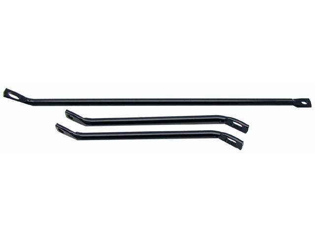 Front Spoiler Brace Set, 3-piece set includes center and two side braces for (67-68), replacement quality repro