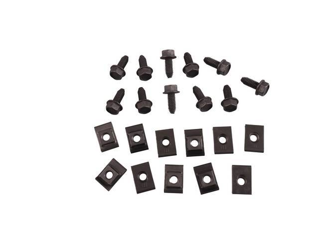 Front Steel Valance Fastener Kit, 22-pc OE Correct AMK Products reproduction for (70-71)