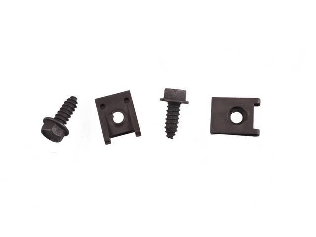 Front Steel Valance Center Bracket Fastener Kit, 4-pc OE Correct AMK Products reproduction for (70-71)