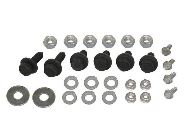 FASTENER KIT, Front Spoiler, (26) Incl CONI SEMS bolts, HXWA screws, washers and nuts