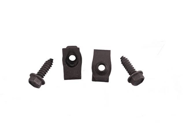 Front Valance Center Bracket Fastener Kit, 4-pc OE Correct AMK Products reproduction for (1970)