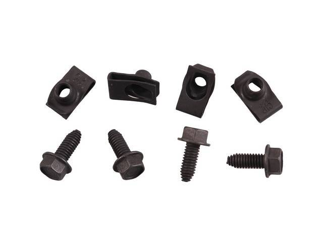 Front Valance Bracket Fastener Kit, 4-pc OE Correct AMK Products reproduction for (71-72)