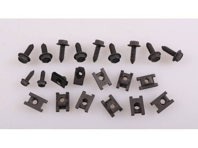 Front Valance Fastener Kit, 22-pc OE Correct AMK Products reproduction for (1970)
