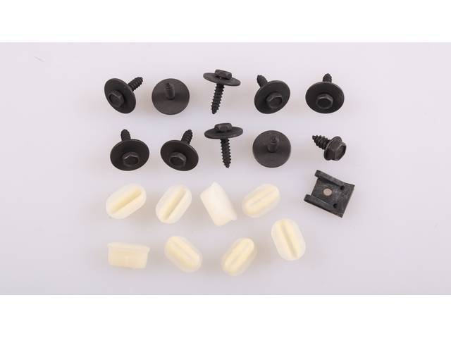 Rear Valance and Bracket Fastener Kit, 19-pc OE Correct AMK Products reproduction for (70-72)