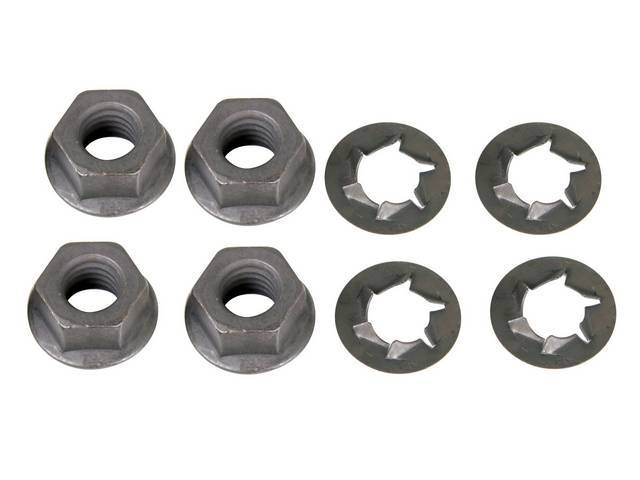 FASTENER KIT, BUMPER BAR, FRONT OUTER PLATES, (8), FLANGE NUTS, RETAINERS
