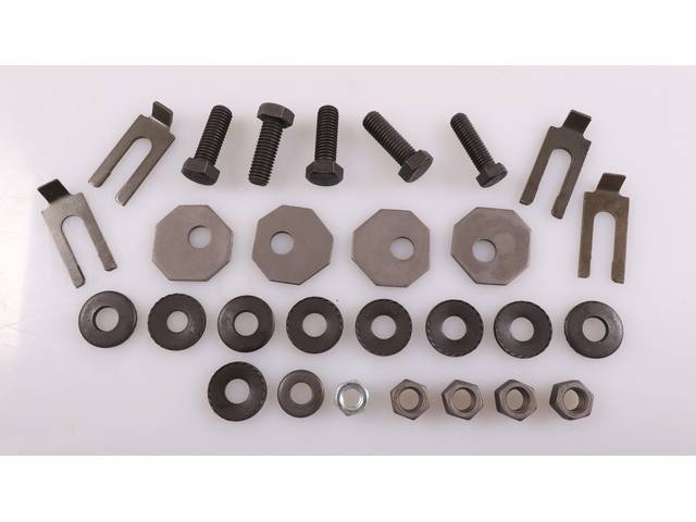 Rear Bumper Brackets Fastener Kit, 28-pc OE Correct AMK Products reproduction for (1964)