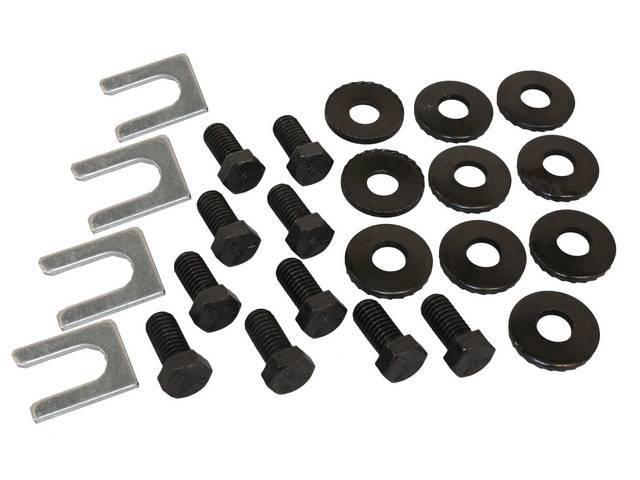 FASTENER KIT, Bumper Brackets, Rear, (24) Incl HX Bolts, Ratchet Tooth Washers, Nuts and Shims