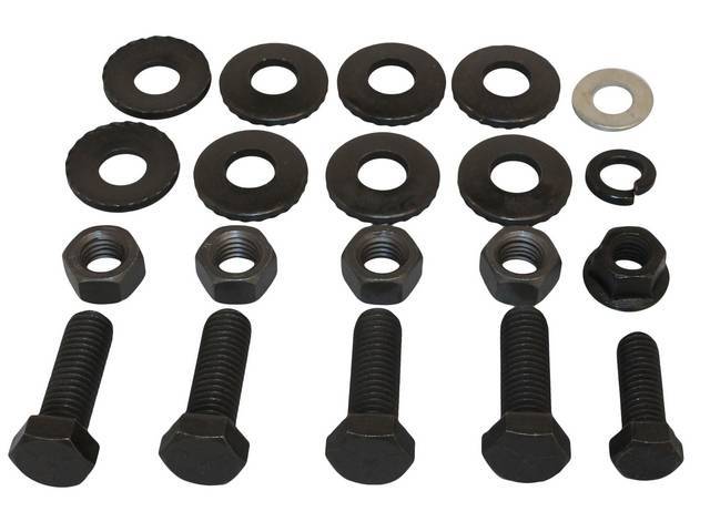 FASTENER KIT, Bumper Brackets, Rear, (20) Incl HX Bolts, Ratchet Tooth Washers and Nuts