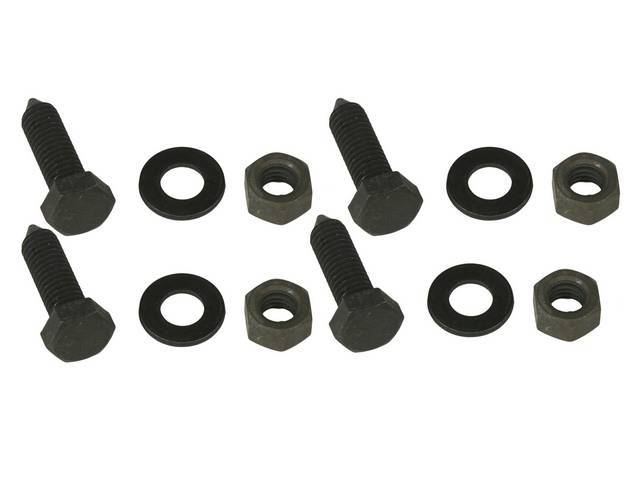 FASTENER KIT, Front Bumper, center and outer bracket, (12) incl 11/16 inch AF-across flats hex bolts, nuts and washers