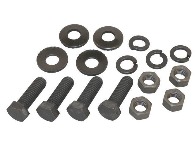FASTENER KIT, Bumper Brackets, Front, (16) Incl HX Bolts, Ratchet Tooth Washers and Nuts