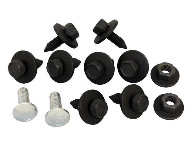 FASTENER KIT, Bumper Brackets, Rear, (12) INCL HX PP CONI SEMS, CRG BOLTS, AND CONI KEPS NUTS