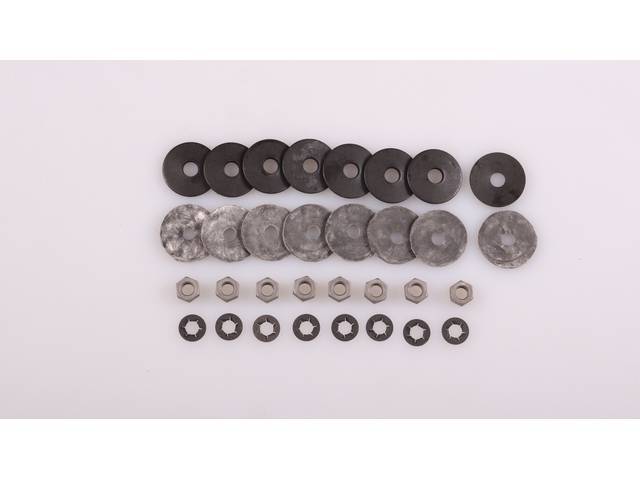 Rear Bumper Brackets Fastener Kit, 32-pc OE Correct AMK Products reproduction for (74-78)