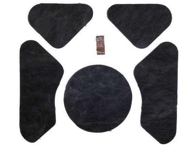 Hood Insulation Pad Kit, 5-pieces, replacement-style reproduction