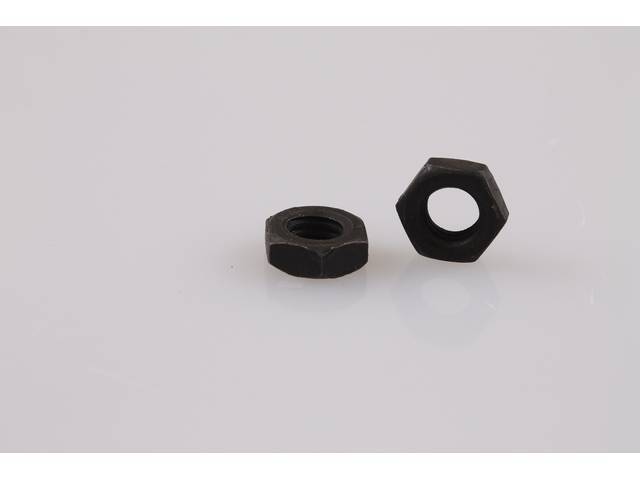 Rear Outer Adjustable Hood Bumper Level Kit, 2-pc Jam Nuts only, OE Correct AMK Products reproduction for (70-81)