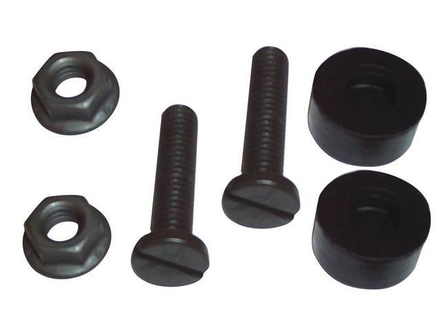 LEVEL KIT, Adjustable Hood Bumper, Front, (6) Incl 2 Studs, 2 Rubber Caps and 2 Nuts  ** SEE C-8027-07A FOR STUDS, C-8024-7K or C-8024-7KA FOR CAPS **