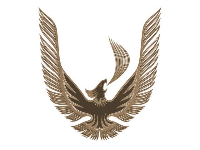 DECAL, Hood Bird w/ Turbo Flame, Gold, 1st design