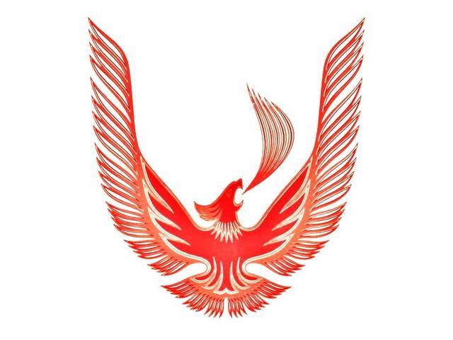 DECAL, Hood Bird w/ Turbo Flame, Orange, 1st design