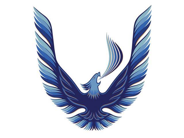 DECAL, Hood Bird w/ Turbo Flame, Blue