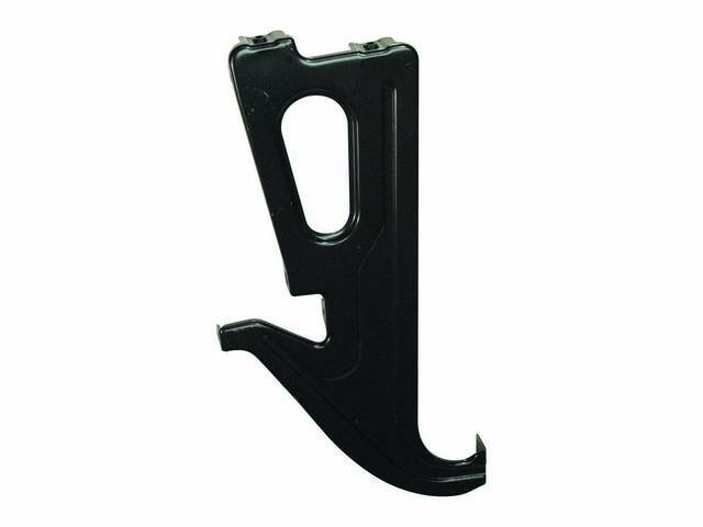 SUPPORT, Hood Lock / Latch, Lower, supports lower hood lock / latch behind grille and ties into core support and valance panel, repro