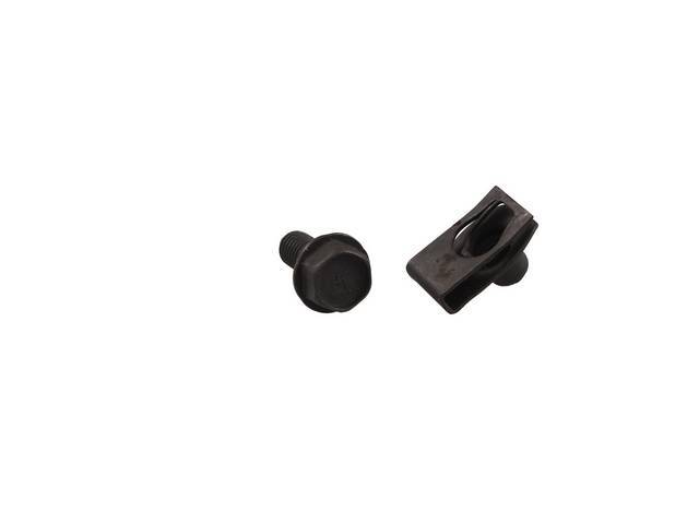 FASTENER KIT, HOOD CATCH SUPPORT, (2), HEX CA CONI SEMS, U-NUT