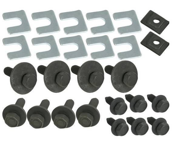 FASTENER KIT, Fenders, (26) Incl HX MS and PP CONI SEMS, U-Nuts and Shims