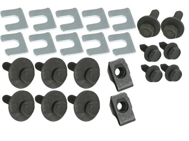 FASTENER KIT, Fenders, (24) Incl HX CONI SEMS, U-Nuts and Shims
