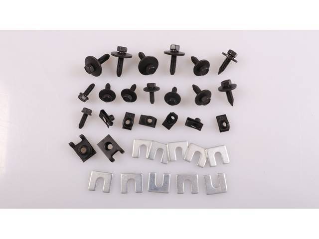 Fender Fastener Kit, 32-pc OE Correct AMK Products reproduction for (79-81)