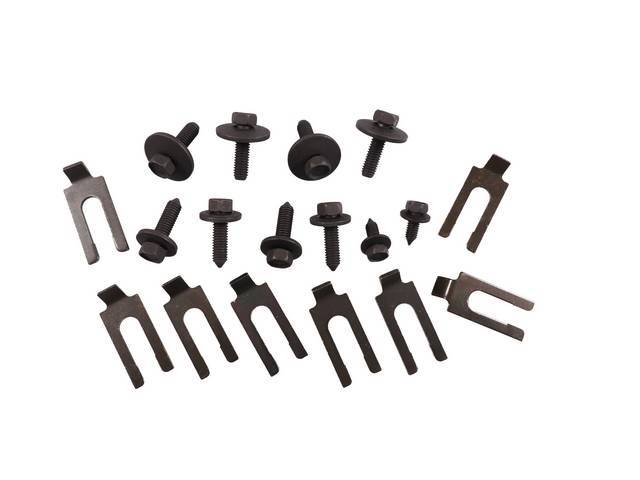 Fender Fastener Kit, 18-pc OE Correct AMK Products reproduction for (1964)