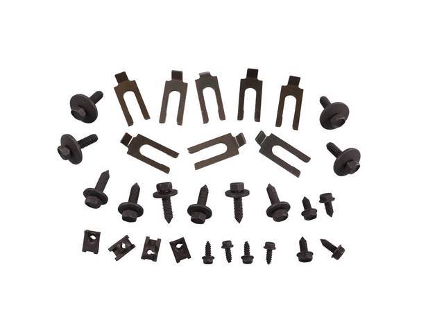 Fender Fastener Kit, 30-pc OE Correct AMK Products reproduction for (1965)