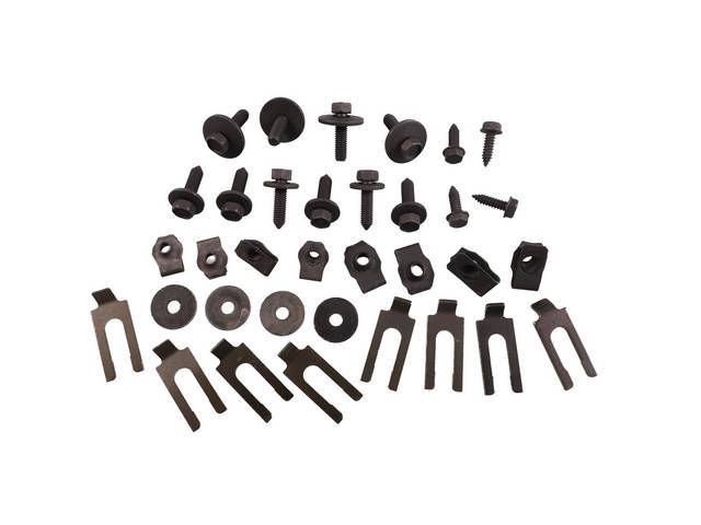 Fender Fastener Kit, 34-pc OE Correct AMK Products reproduction for (68-69)