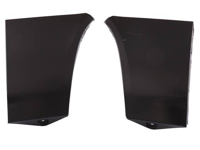 Front Fender Extension Set, Lower, no marker lights cutouts or spoiler holes, repro