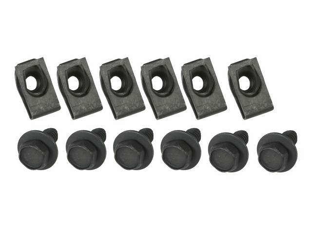 FASTENER KIT, FENDER LOWER EXTENSIONS, (12), HEX CONI-CONICAL SPRING WASHER SEMS-SCREW AND WASHER ASSY, U-NUTS