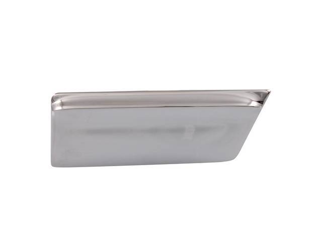 MOLDING, Fender, Front Lower, RH, polished stainless steel, repro   ** Listed under Group 8147 in some Pontiac Parts Guides **