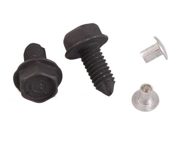 FASTENER KIT, FENDER TIE BAR, (4) INCL PINCH POINT SCREWS AND RIVETS