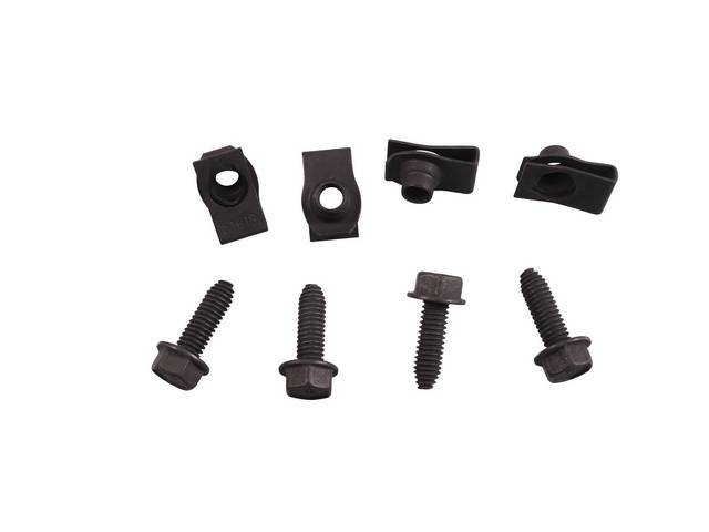 Fender to Radiator Support Braces Fastener Kit, 8-pc OE Correct AMK Products reproduction for (77-81)