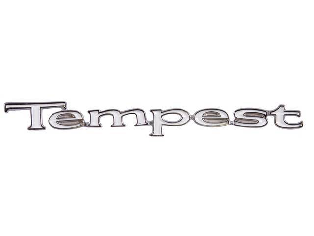 EMBLEM / PLATE, Fender, *Tempest*, RH or LH, Repro