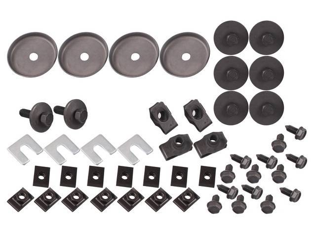Wheelhouse Fastener Kit, 46-pc OE Correct AMK Products reproduction for (67-68)