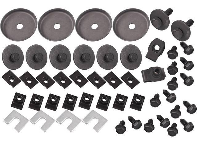 Wheelhouse Fastener Kit, 50-pc OE Correct AMK Products reproduction for (67-68)