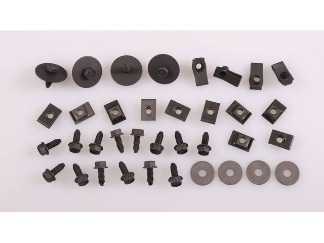 Wheelhouse Fastener Kit, 36-pc OE Correct AMK Products reproduction for (70-71)