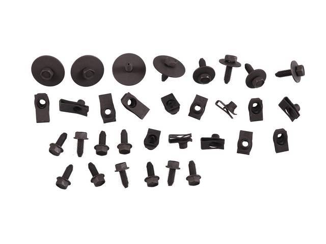 Wheelhouse Fastener Kit, 32-pc OE Correct AMK Products reproduction for (76-81)